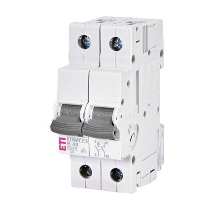 Disyuntor de CA 1p+N 40 A, tipo B, 10 kA, ETIMAT P10, ETI