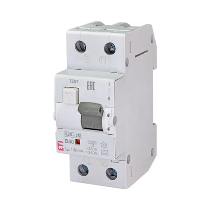 Interruptor diferencial RCBO de 2 M, tipo A B40 100 mA, ETI