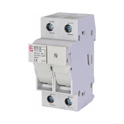 EFD10, ETI 1P+N 32 A 10x38 CA, bloque de fusibles modular