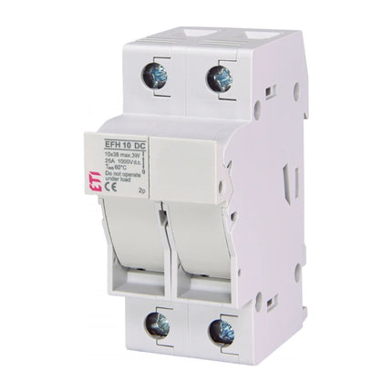 Interruptor con fusible de 2 polos y 25 A para corriente continua, 10 x 38 mm, EFH 10 DC, ETI