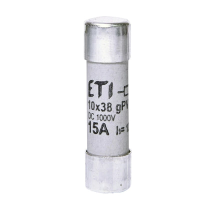 Fusible cilíndrico de CC 15 A/1000 V, 10 x 38, gPV, ETI
