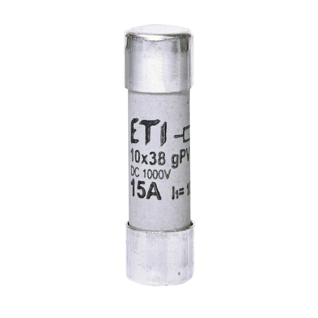 Fusible cilíndrico de CC 15 A/1000 V, 10 x 38, gPV, ETI
