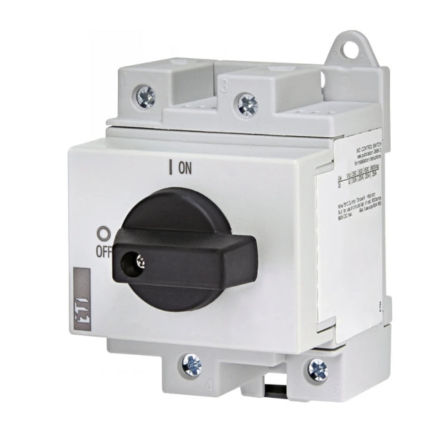Interruptor de encendido/apagado de 2 polos, 32 A, 1000 V CC, ETI