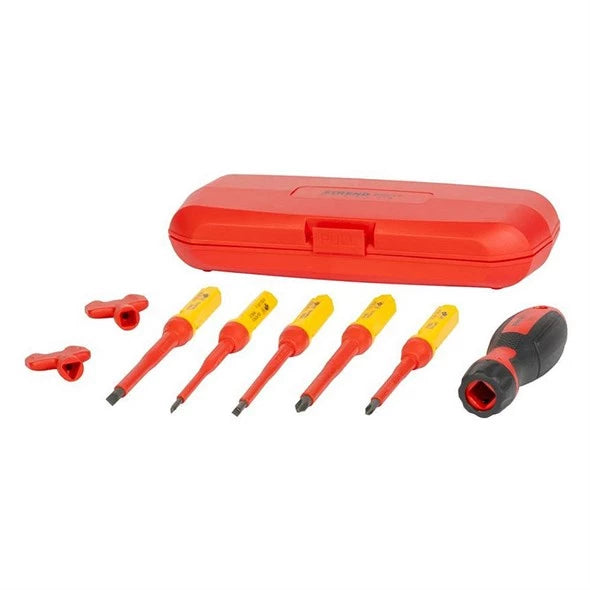 Juego de 8 destornilladores para electricistas, VDE, STREND PRO