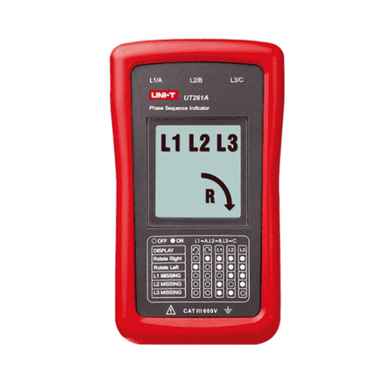Medidor de secuencia de fases y medición UNI-T UT261A