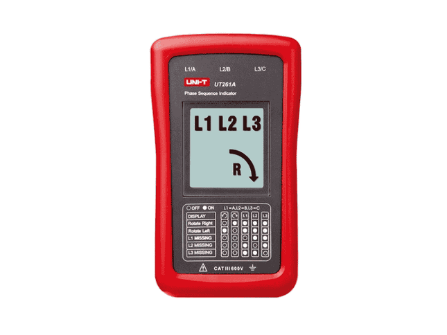 Medidor de secuencia de fases y medición UNI-T UT261A