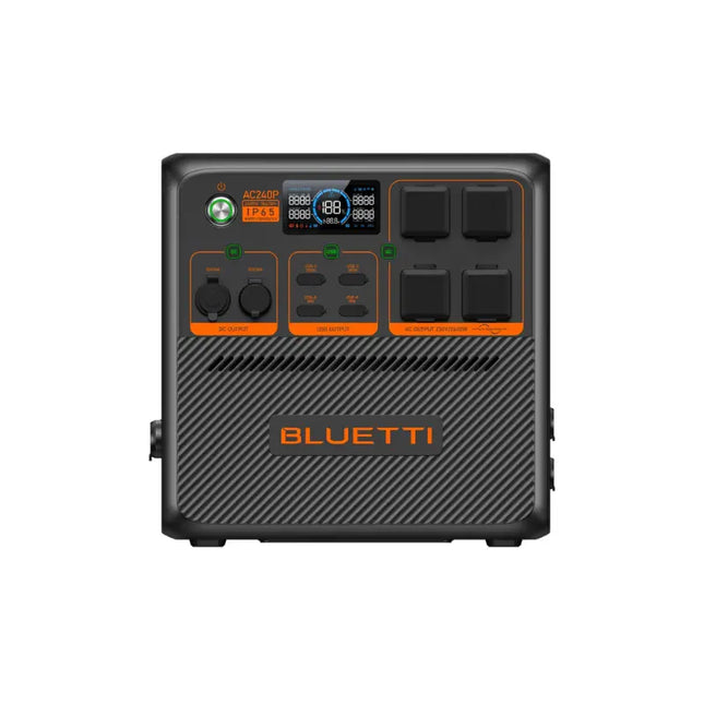 Estación de energía portátil Bluetti de 2400 W, con carga solar o por red eléctrica