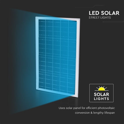 Farola solar LED de 3000 lm, chip Bridgelux, 6400 K