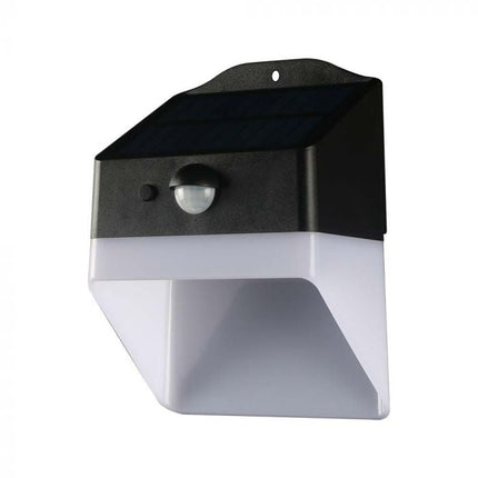Aplique LED con energía solar y sensor, blanco y negro, 4000 K