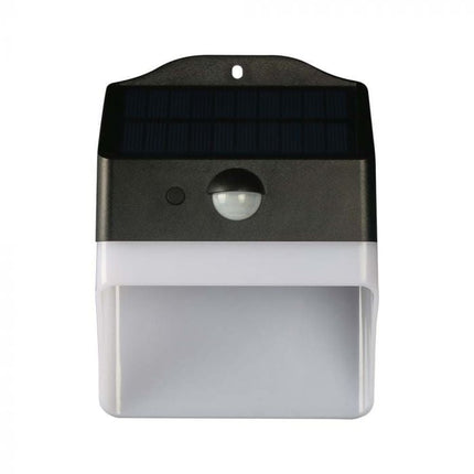 Aplique LED con energía solar y sensor, blanco y negro, 4000 K