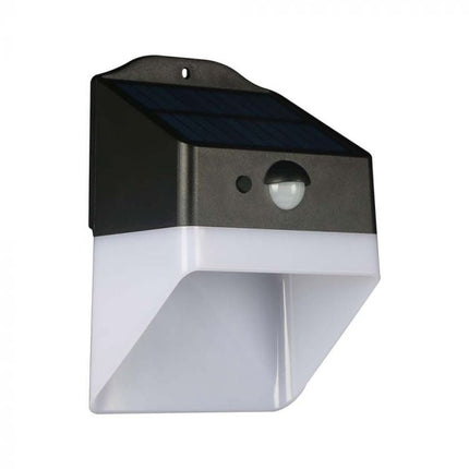 Aplique LED con energía solar y sensor, blanco y negro, 4000 K