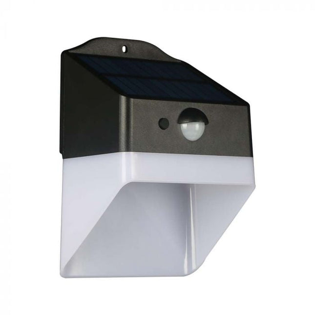 Aplique LED con energía solar y sensor, blanco y negro, 4000 K