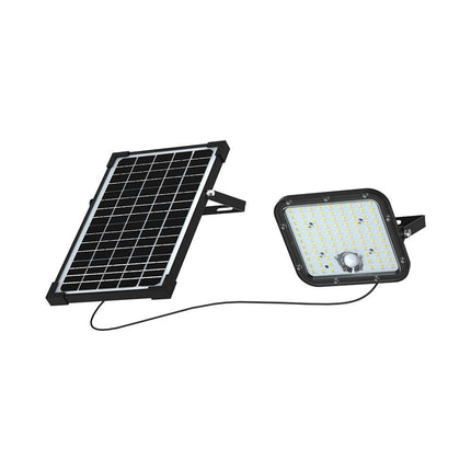 Proyector LED solar de 4800 lm, mando a distancia, sensor de movimiento