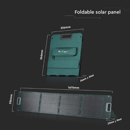 Panel solar fotovoltaico plegable de 120 W para batería portátil