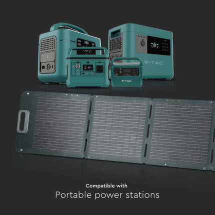 Panel solar fotovoltaico plegable de 160 W para batería portátil