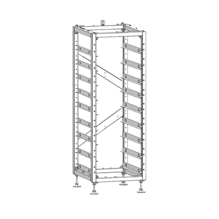 Rack de alta tensión de 3U - LRACK de 19" para 9 módulos, Deye