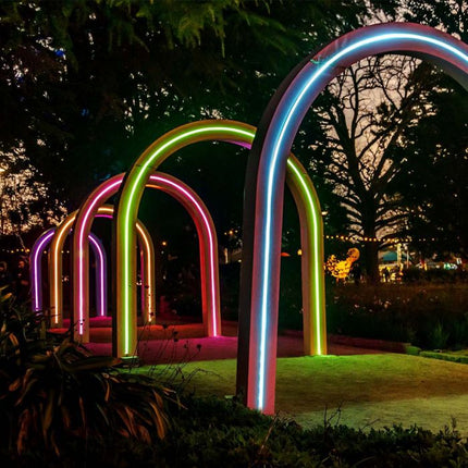 Tira de luces LED con alimentación solar IP67, mando a distancia, RGB