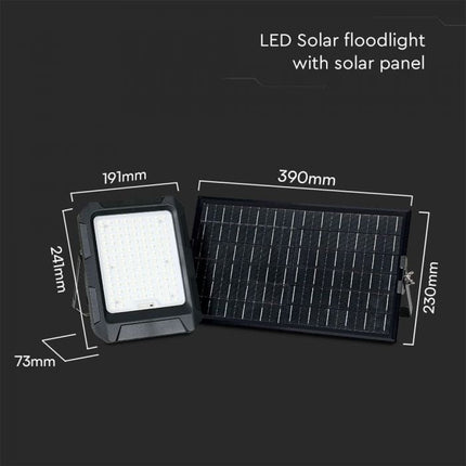 Proyector LED solar de 1800 lm, batería externa de 12 Ah, temperatura de color de 4000 K