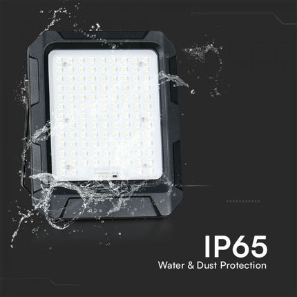 Proyector LED solar de 1800 lm, batería externa de 12 Ah, temperatura de color de 4000 K