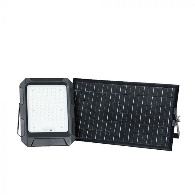 Proyector LED solar de 1800 lm, batería externa de 12 Ah, temperatura de color de 4000 K
