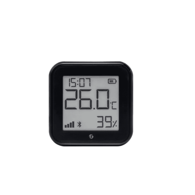 Shelly H&amp;T Gen3, Smart Wi-Fi Temperature and Humidity Sensor with E-Ink Display, Black