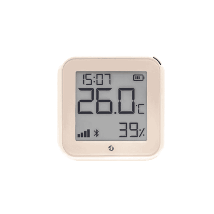 Shelly H&amp;T Gen3, Smart Wi-Fi Temperature and Humidity Sensor with E-Ink Display, Mocha