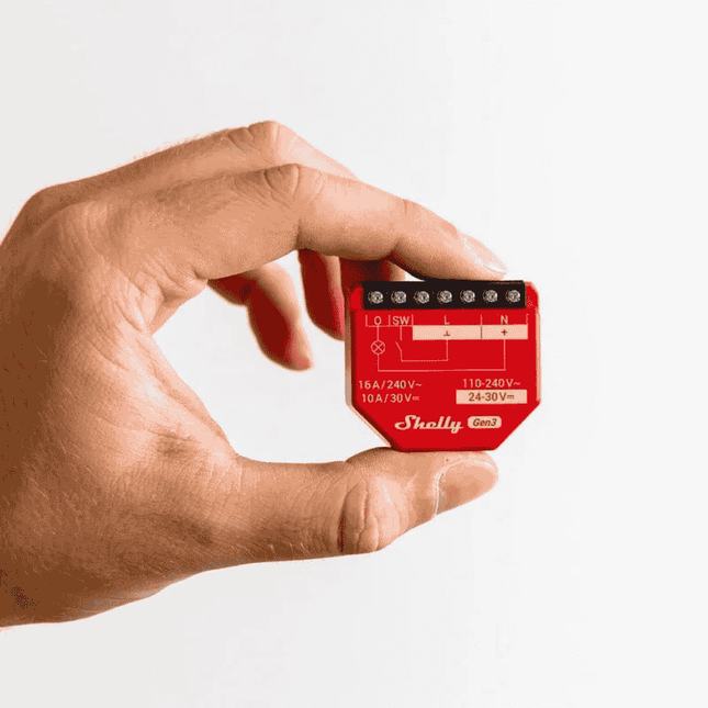 Shelly 1PM Gen3, Smart Relay with Energy Monitoring, 16A