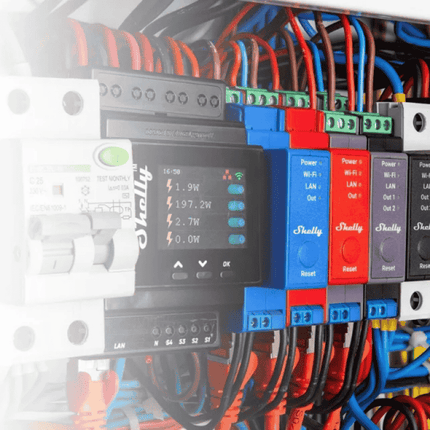 Shelly Pro 2PM v.1, Professional 2-Channel Smart Relay, DIN, LAN + Wi-Fi