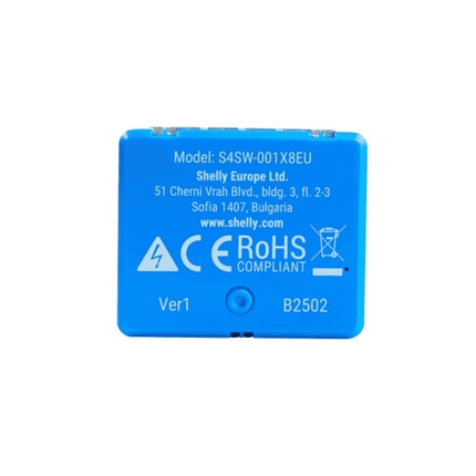 Shelly 1 Mini Gen4, Smart Relay, Zigbee, Wi-Fi with Dry Contact, 8A
