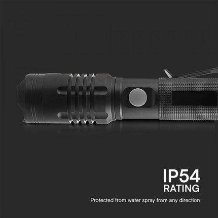 Linterna de 10 W, 1000 lm, carcasa de aluminio, 3,7 V, 2000 mAh