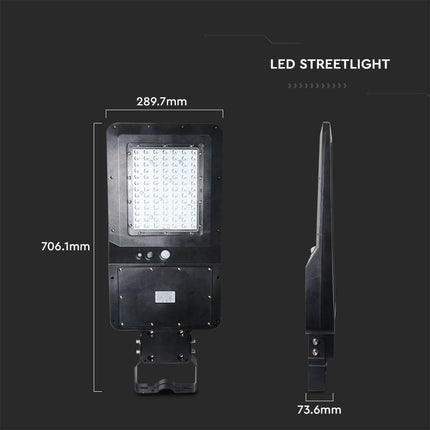 Farola solar LED de 4800 lm, con sensor de movimiento, 6000 K
