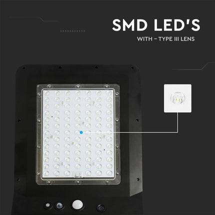 Farola solar LED de 4800 lm, con sensor de movimiento, 6000 K