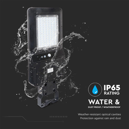 Farola solar LED de 4800 lm, con sensor de movimiento, 6000 K
