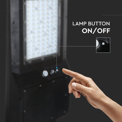 Farola solar LED de 4800 lm, con sensor de movimiento, 6000 K