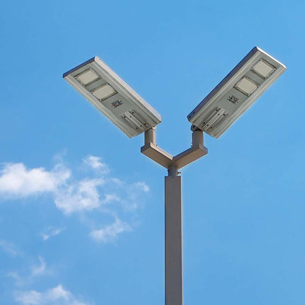 Farola solar LED de 2300 lm, con sensor de movimiento, 6400 K