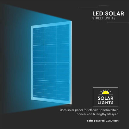 Farola solar LED de 2300 lm, con sensor de movimiento, 6400 K