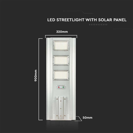 Farola solar LED de 3500 lm, con sensor de movimiento, 6400 K