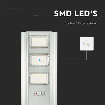 Farola solar LED de 3500 lm, con sensor de movimiento, 6400 K