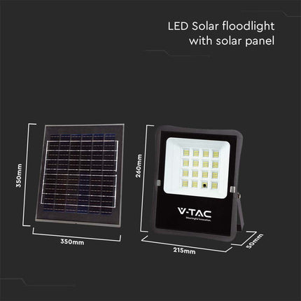 Proyector LED solar de 1200 lm, mando a distancia, temperatura de color 6400 K