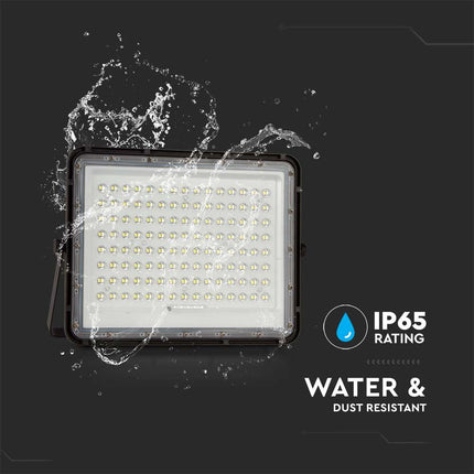 Proyector LED solar de 1800 lm, mando a distancia, temperatura de color 6400 K