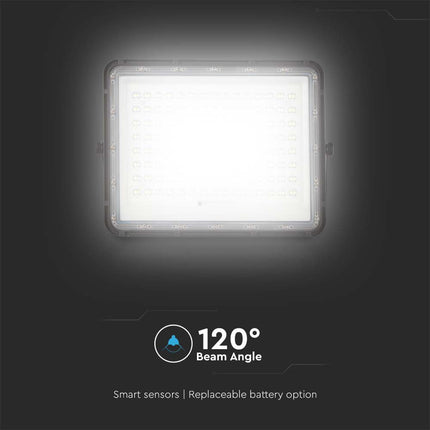 Proyector LED solar de 1800 lm, mando a distancia, temperatura de color 6400 K