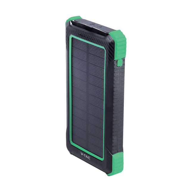 Batería externa portátil, carga inalámbrica, panel solar, 10 000 mAh, V-Tac