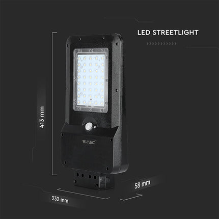 Farola solar LED de 1600 lm, con sensor de movimiento, 6000 K