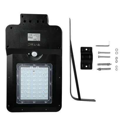 Farola solar LED de 1600 lm, con sensor de movimiento, 6000 K