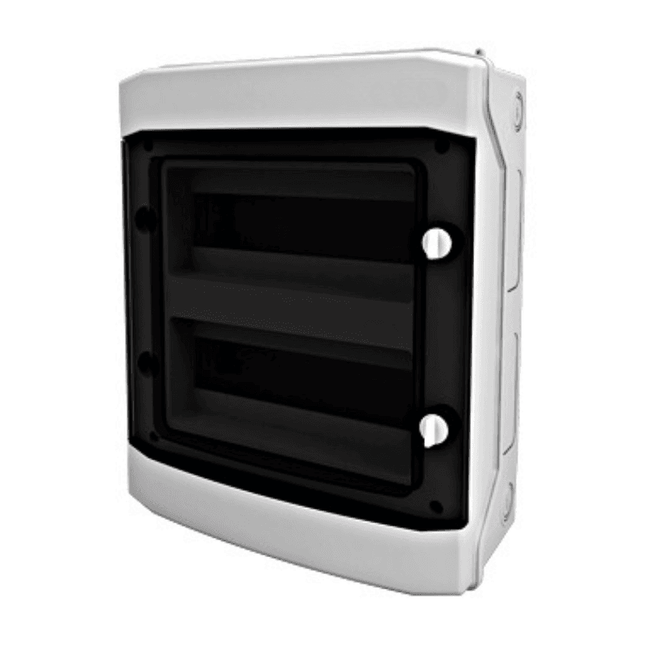Cuadro de fusibles apto para exteriores, IP65, 2 filas, 24U, Schrack