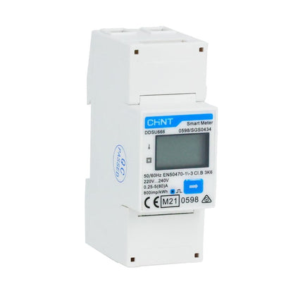 Contador inteligente monofásico DEYE DDSU666, 230 V, 5(80) A, 2 polos, CHiNT