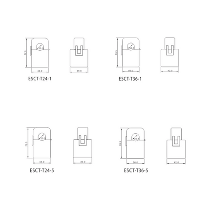 Bobina de transformador de corriente ESCT-T36 100 A/5 A, EASTRON