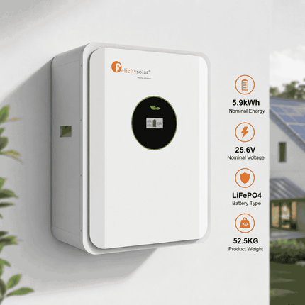 Batería LiFePO4 de 5,9 kWh, 25,6 V, FLA24230-EU, Felicity Solar