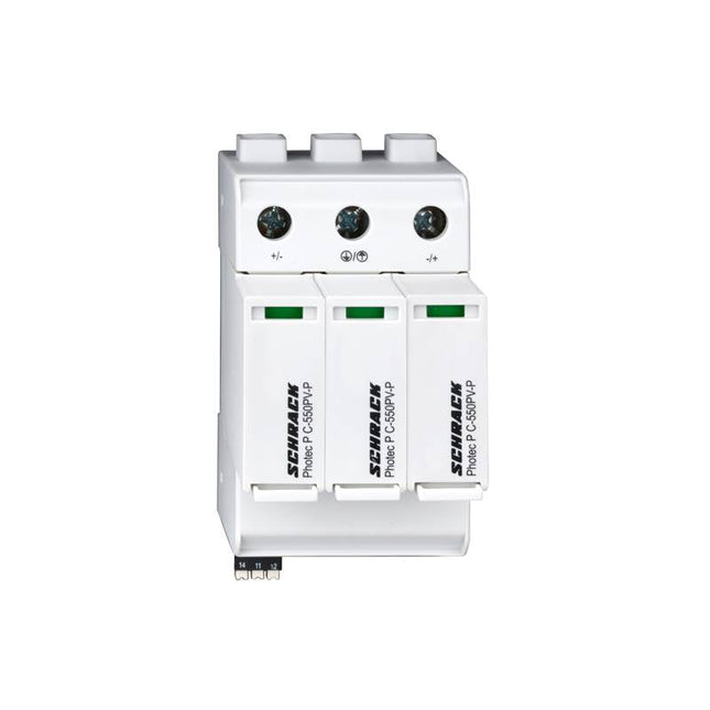 Descargador para campo fotovoltaico, 1100 V CC, 20 kA, Schrack