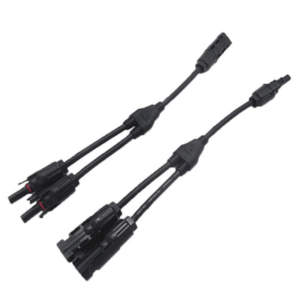 Conector en Y con cable, MC4 paralelo 2 en 1, 1000 V, IP67
